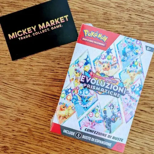 Mickey Market Booster Box Pokemon 6 Bustine Evoluzioni Prismatiche ITA Italiano