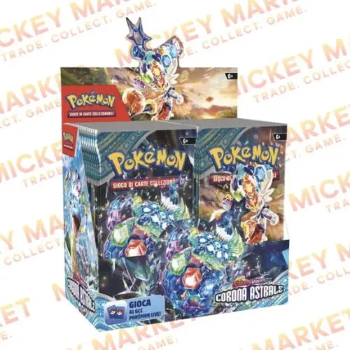 Mickey Market Booster Box 36 Bustine Pokemon Corona Astrale ITA Italiano