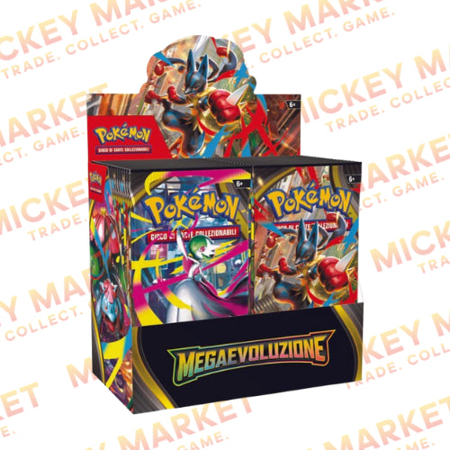 Mickey Market Booster Box 36 Bustine Pokemon Megaevoluzione ITA Italiano