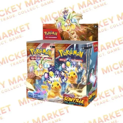 Mickey Market Booster Box 36 Bustine Pokemon Scintille Folgoranti ITA Italiano