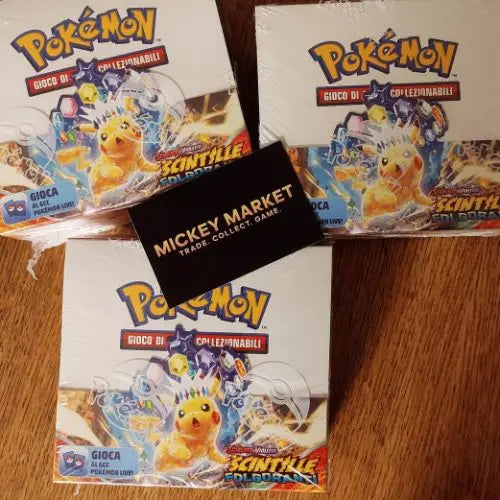 Mickey Market Booster Box 36 Bustine Pokemon Scintille Folgoranti ITA Italiano F2