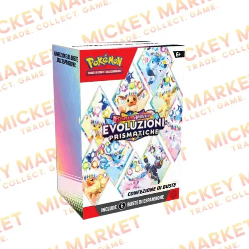 Mickey Market Booster Box Pokemon 6 Bustine Evoluzioni Prismatiche ITA Italiano