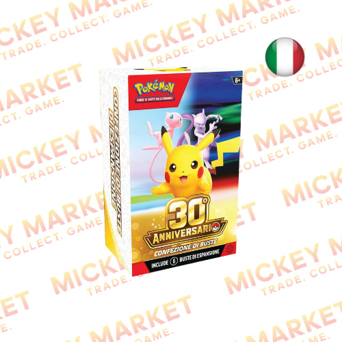 Mickey Market Bundle 6 Bustine Pokemon 30th Anniversario ITA Italiano