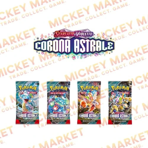Mickey Market Bustine Singole Pokemon Scarlatto e Violetto Corona Astrale ITA Italiano
