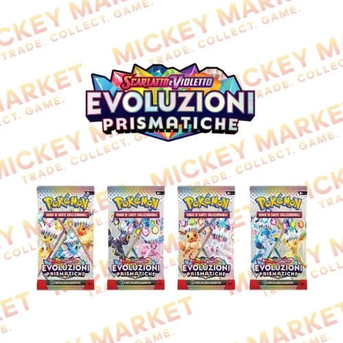 Mickey Market Bustine Singole Pokemon Scarlatto e Violetto Evoluzioni Prismatiche ITA Italiano

