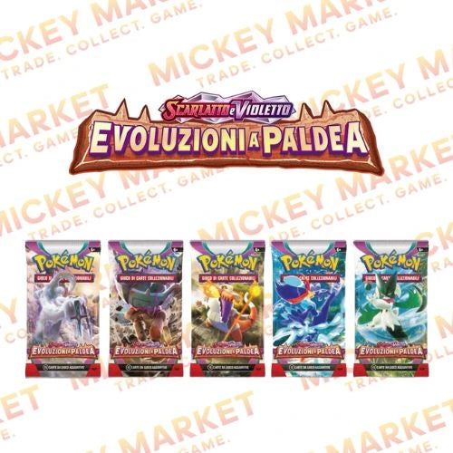 Mickey Market Bustine Singole Pokemon Scarlatto e Violetto Evoluzioni a Paldea ITA Italiano
