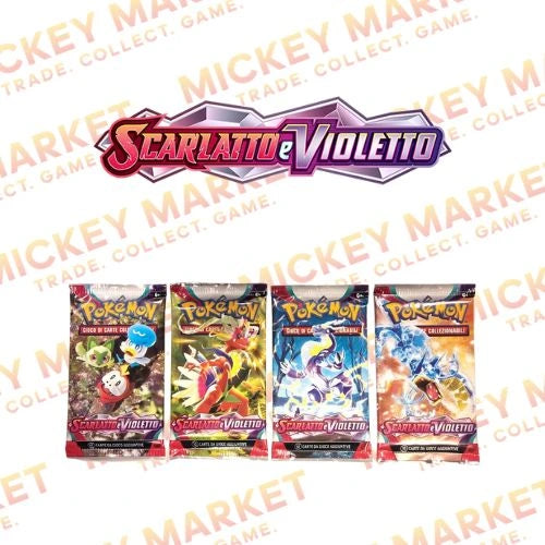 Mickey Market Bustine Singole Pokemon Scarlatto e Violetto ITA Italiano
