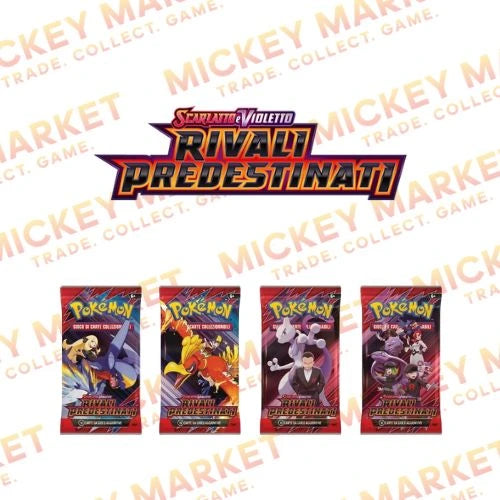 Mickey Market Bustine Singole Pokemon Scarlatto e Violetto Rivali Predestinati ITA Italiano
