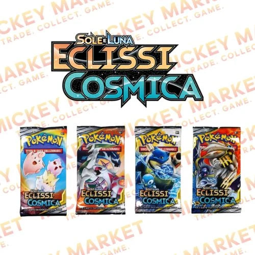 Mickey Market Bustine Singole Pokemon Sole e Luna Eclissi Cosmica ITA Italiano