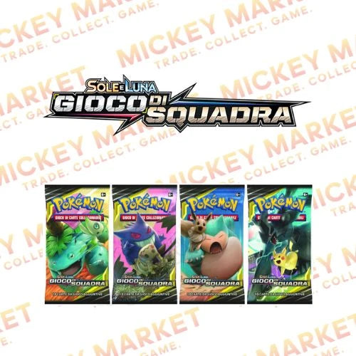 Mickey Market Bustine Singole Pokemon Sole e Luna Gioco Di Squadra ITA Italiano