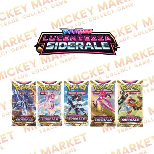 Mickey Market Bustine Singole Pokemon Spada e Scudo Lucentezza Siderale ITA Italiano