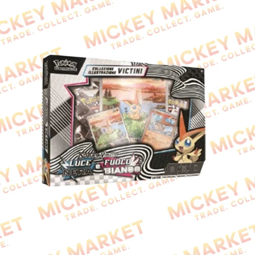 Mickey Market Collezione Illustrazione Victini Luce Nera e Fuoco Bianco Pokemon ITA Italiano