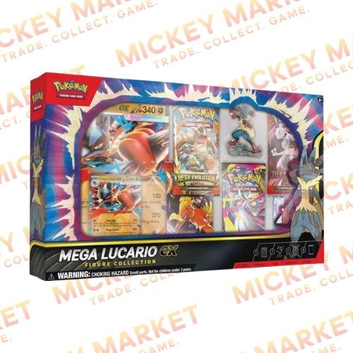 Mickey Market Collezione con Statuina Mega Lucario EX Pokemon ENG Inglese