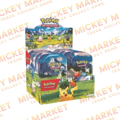 Mickey Market Display 10x Mini Tin da Collezione Ascesa Eroica Pokemon ITA Italiano