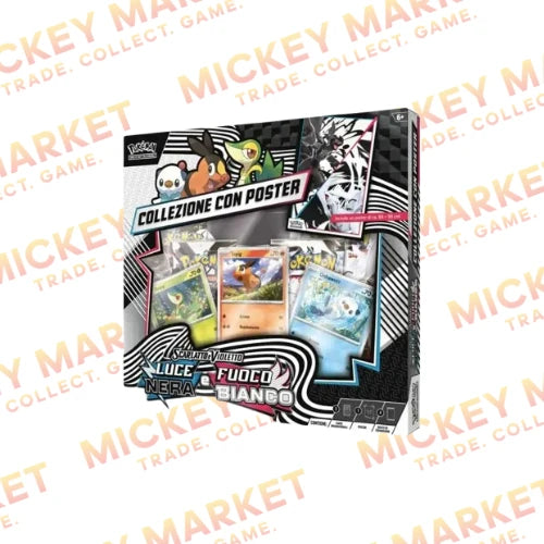 Mickey Market Luce Nera Fuoco Bianco Collezione con Poster Pokemon ITA Italiano