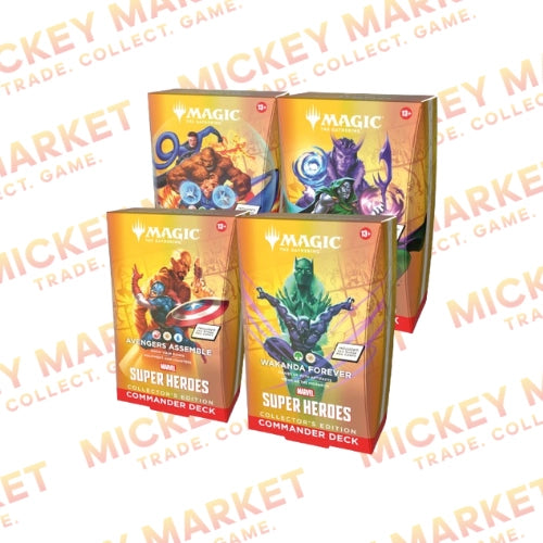 Mickey Market Magic The Gathering Marvel Super Heroes Collector Commander Box 4 Deck ENG Inglese
