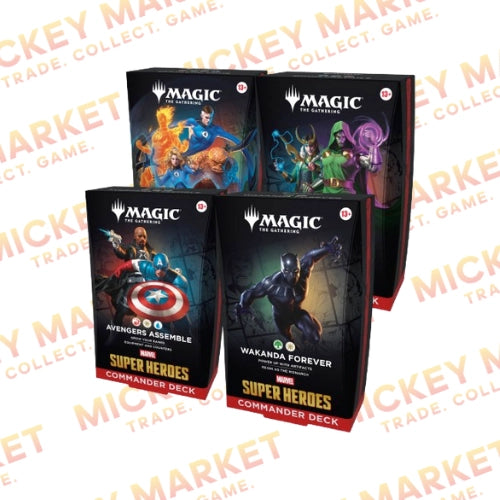 Mickey Market Magic The Gathering Marvel Super Heroes Commander Box 4 Deck ENG Inglese