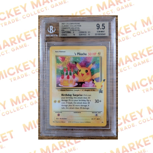 Mickey Market Pokemon Birthday Pikachu 24 Gran Festa ENG BGS 9.5