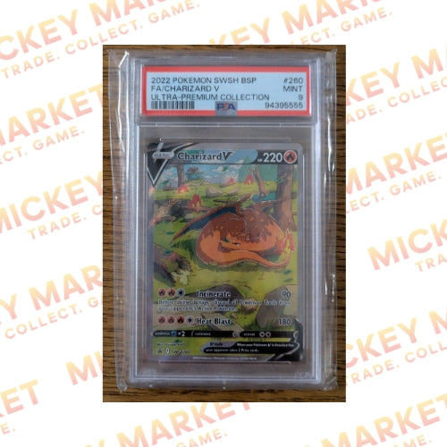 Mickey Market Pokemon Charizard V SWSH 260 Black Star Promos ENG PSA 9