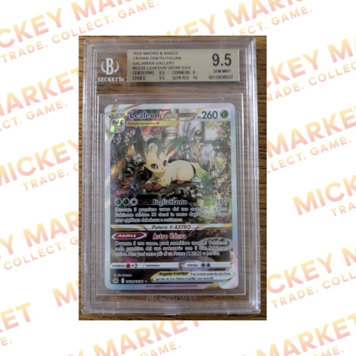Mickey Market Pokemon Leafeon V ASTRO GG35 Zenit Regale ITA BGS 9.5