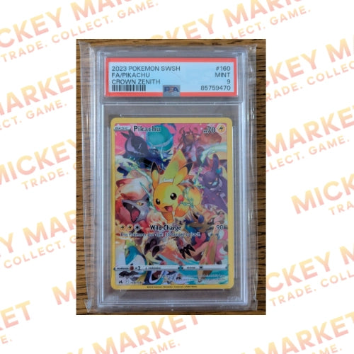 Mickey Market Pokemon Pikachu 160 Zenit Regale ENG PSA 9
