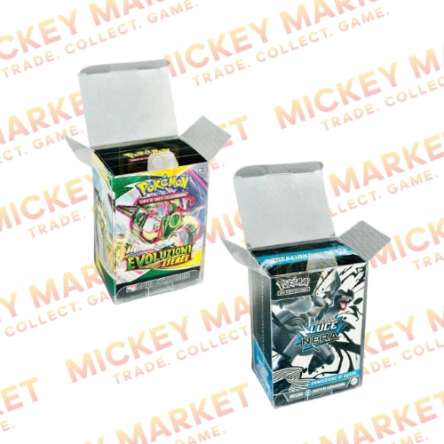 Mickey Market Teca in Plastica per Bundle 6 Bustine Sfida Strategica Pokemon ENG ITA Inglese Italiano