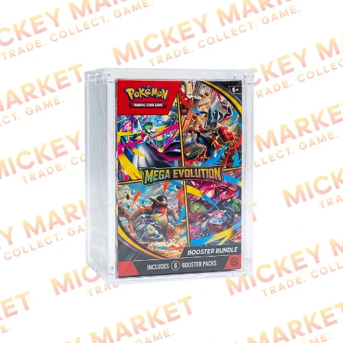 Mickey Market Teca in Plexiglass Magnetica per Bundle 6 Bustine Sfida Strategica Pokemon ENG ITA Inglese Italiano