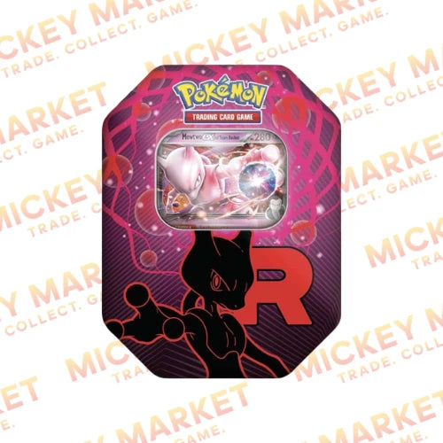 Mickey Market Tin da Collezione Team Rocket Pokemon Mewtwo Ex ITA Italiano